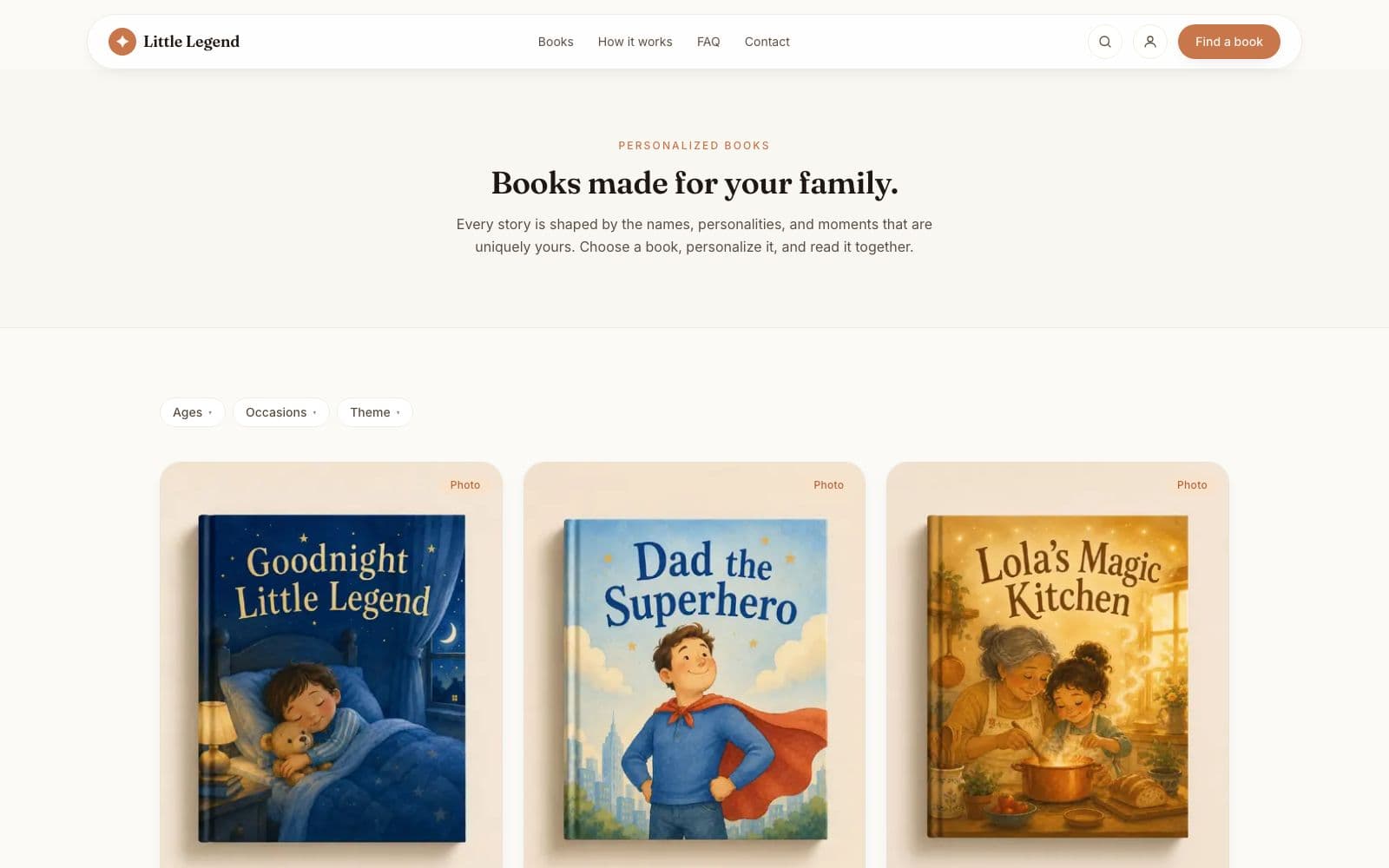 Little Legend book catalogue