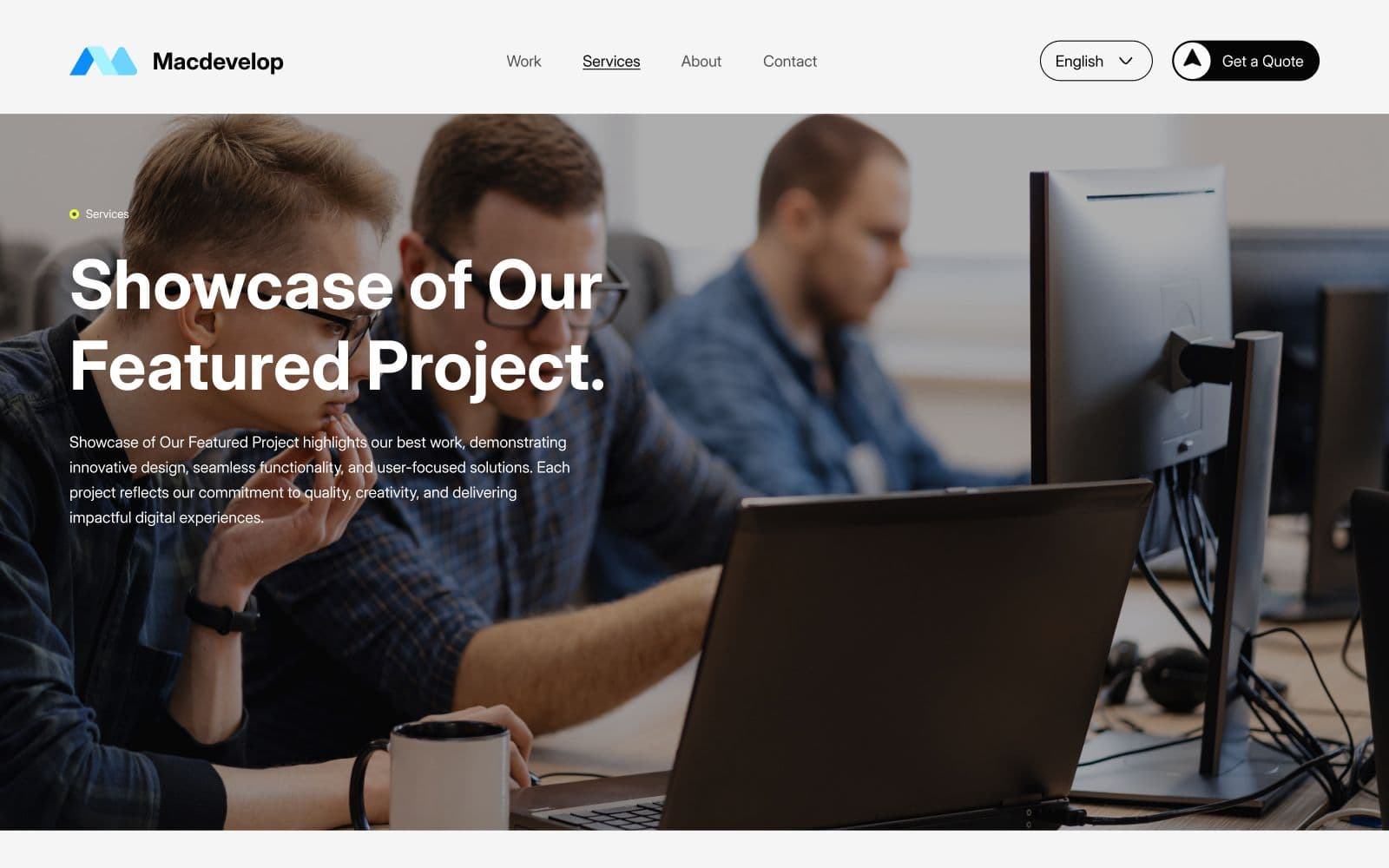MacDevelop services page design